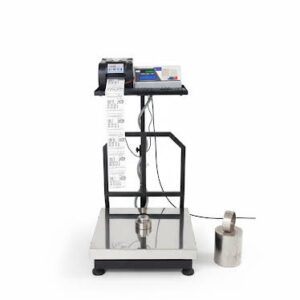 industrial platform weighing scale with barcode label printer for factory dispatch